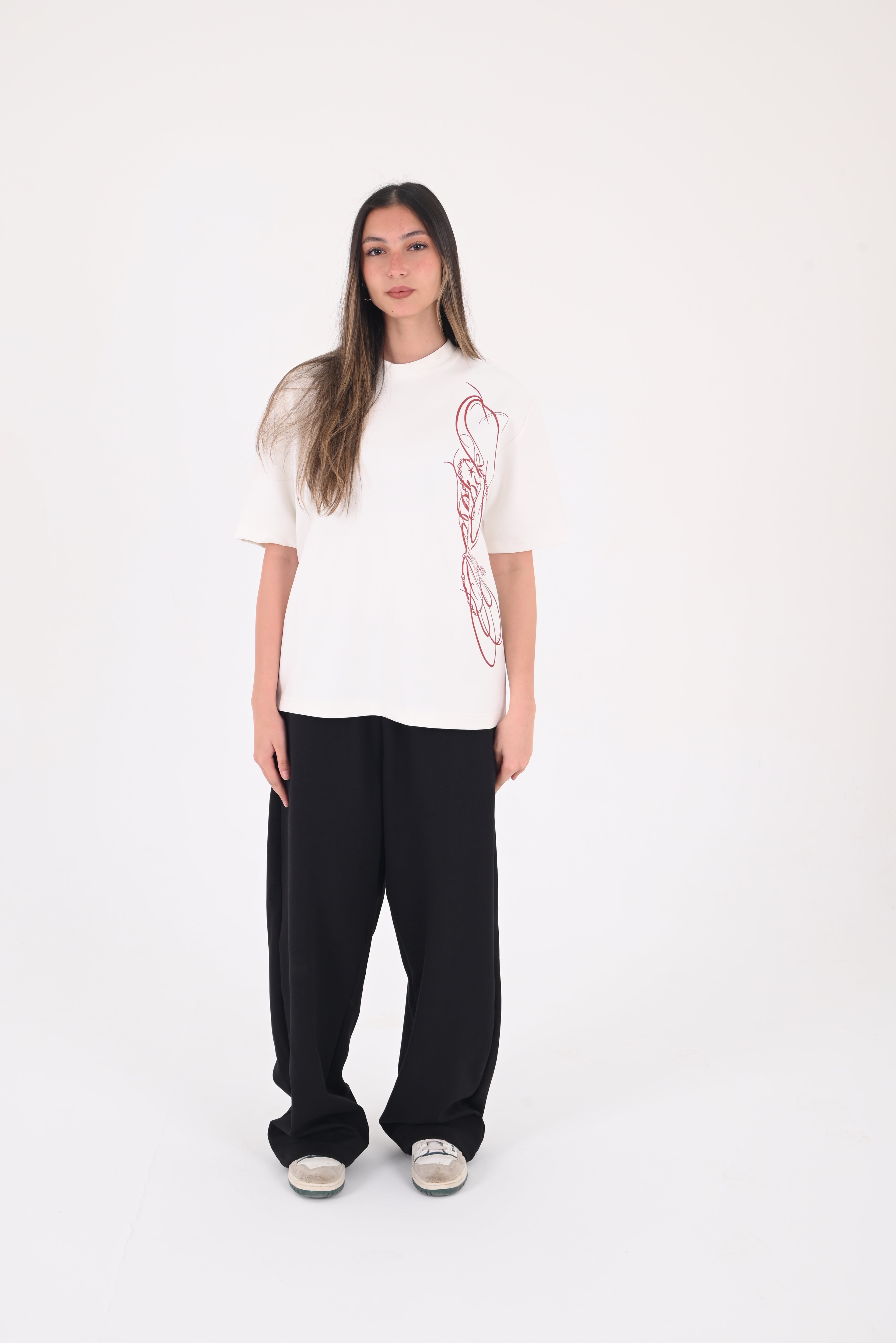 Vertical Signature Tee - White