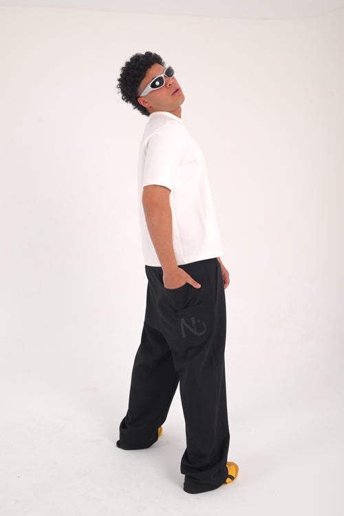 Double BackPocket Oversized-Black Sweatpants